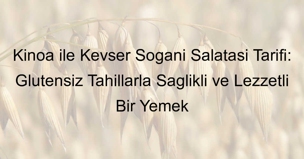 Glutensiz Tahıllar yemek tarifleri